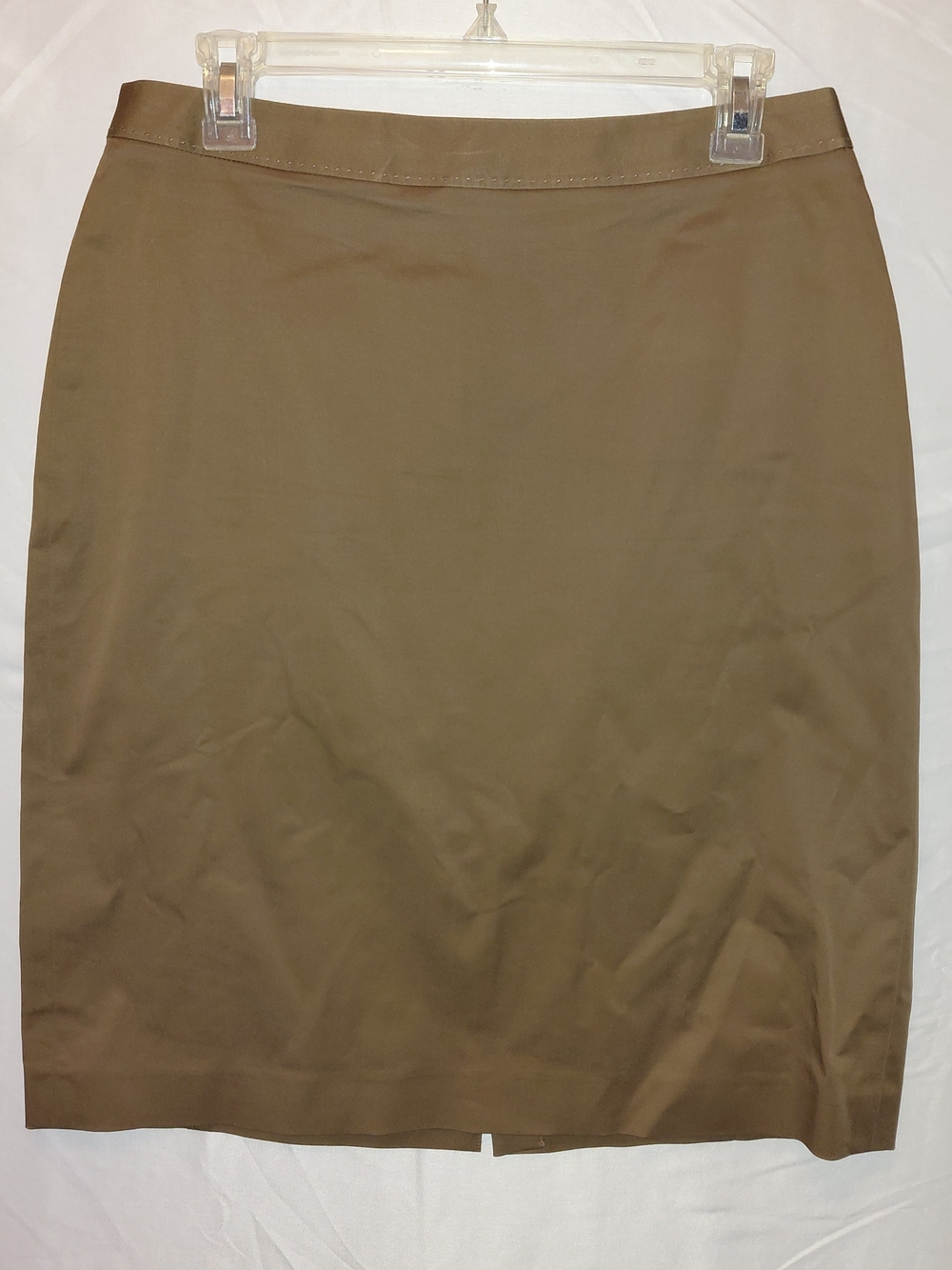 Vintage Brooks Brothers Taupe Pencil Skirt #2483